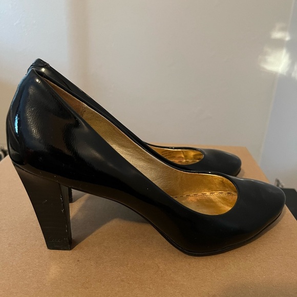 Coach Black Sheri Patent Leather Heels - Picture 9 of 16